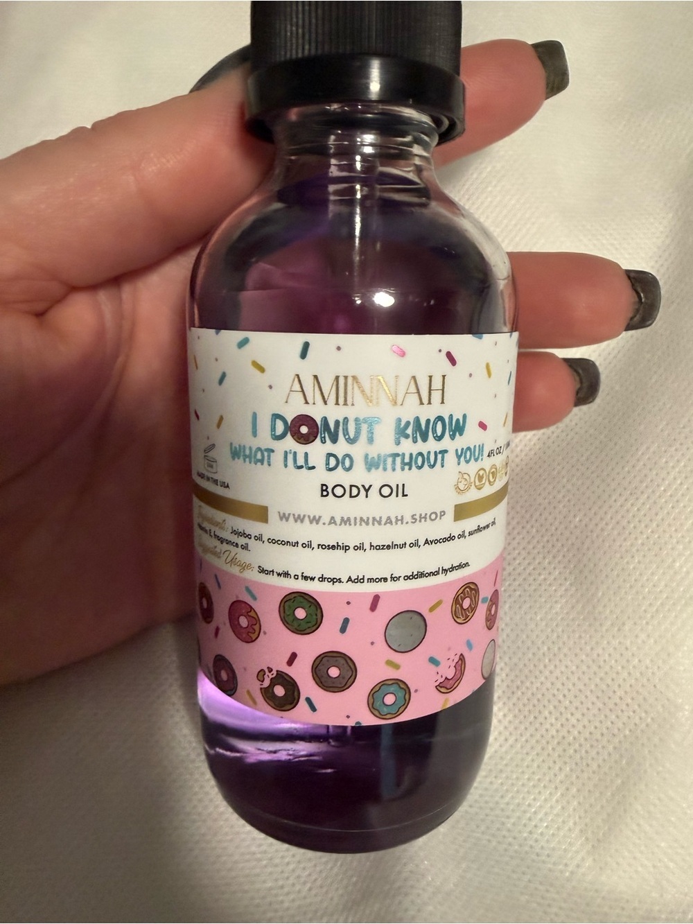 Aminnah “I Donut Know what I’ll do without you” Body Oil! New